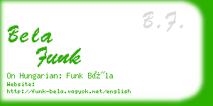 bela funk business card